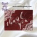 Rustic Wedding Thank You card,Vintage Lace Wedding Thank you card,(017w)